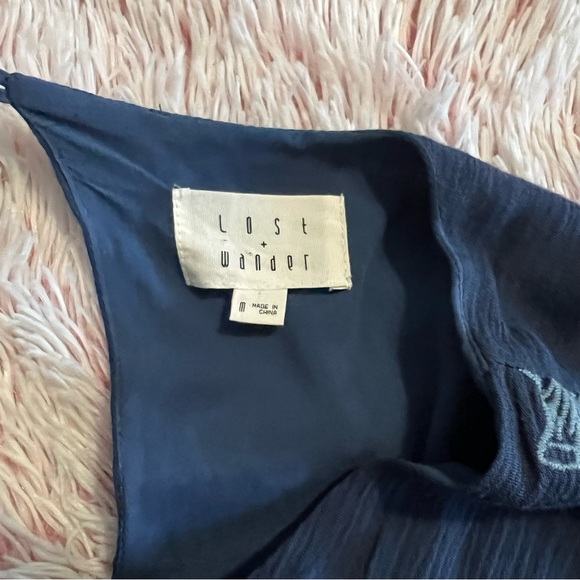 Lost + Wander Boho Floral Embroidered Swim Tunic Dress Médium - Picture 10 of 12